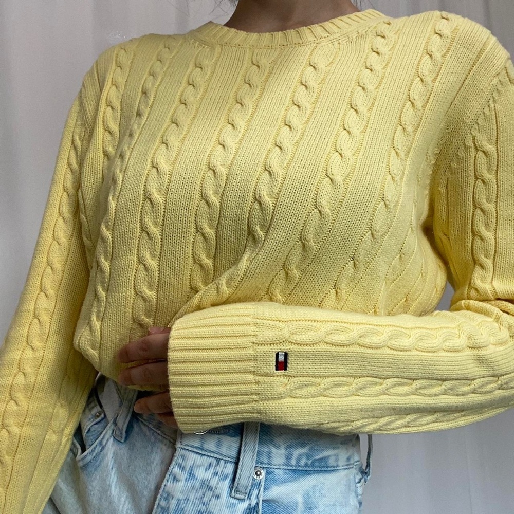 Vintage Tommy Hilfiger yellow crewneck sweater